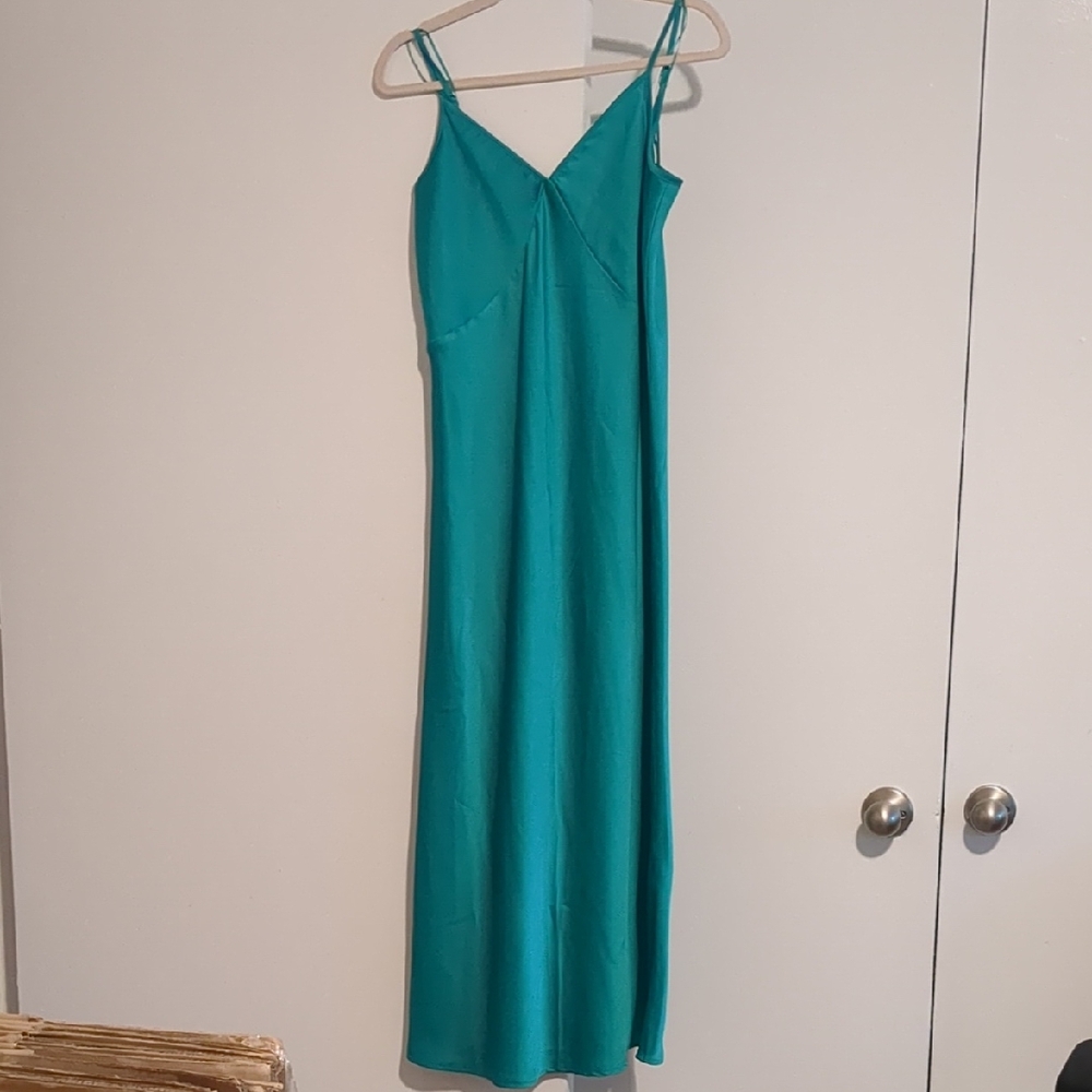 Joie Emerald Green Sleeveless Maxi Slip Dress Resort Wear